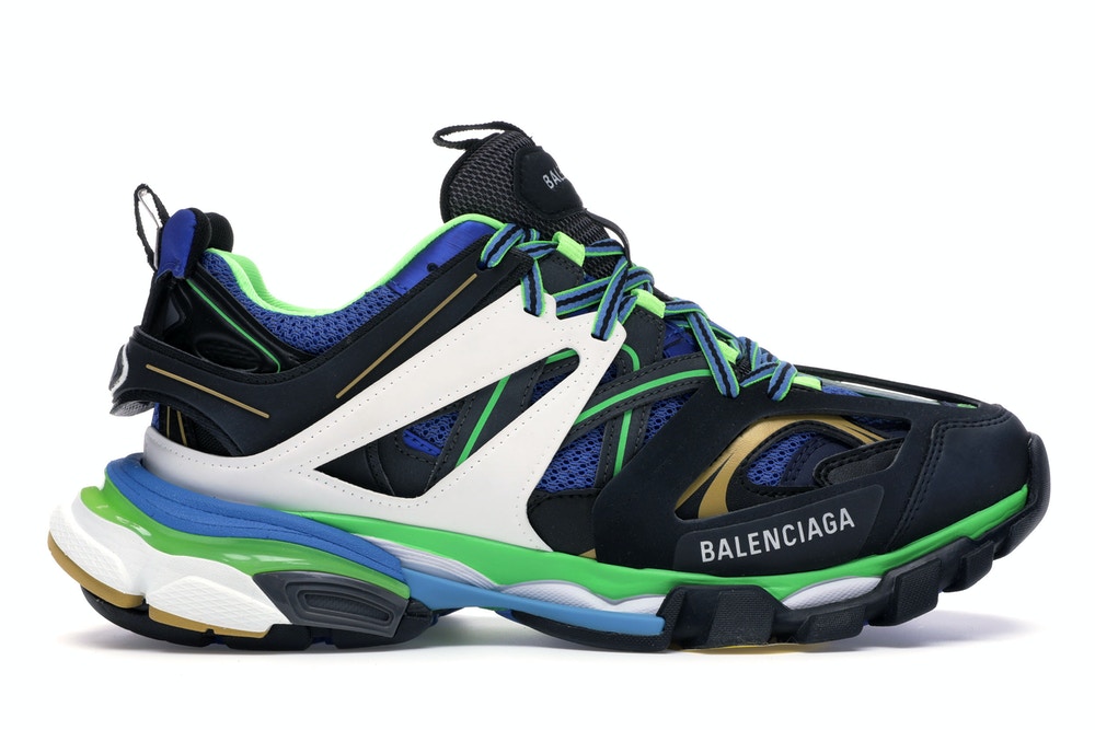 Ba*len*cia*ga track green white blue