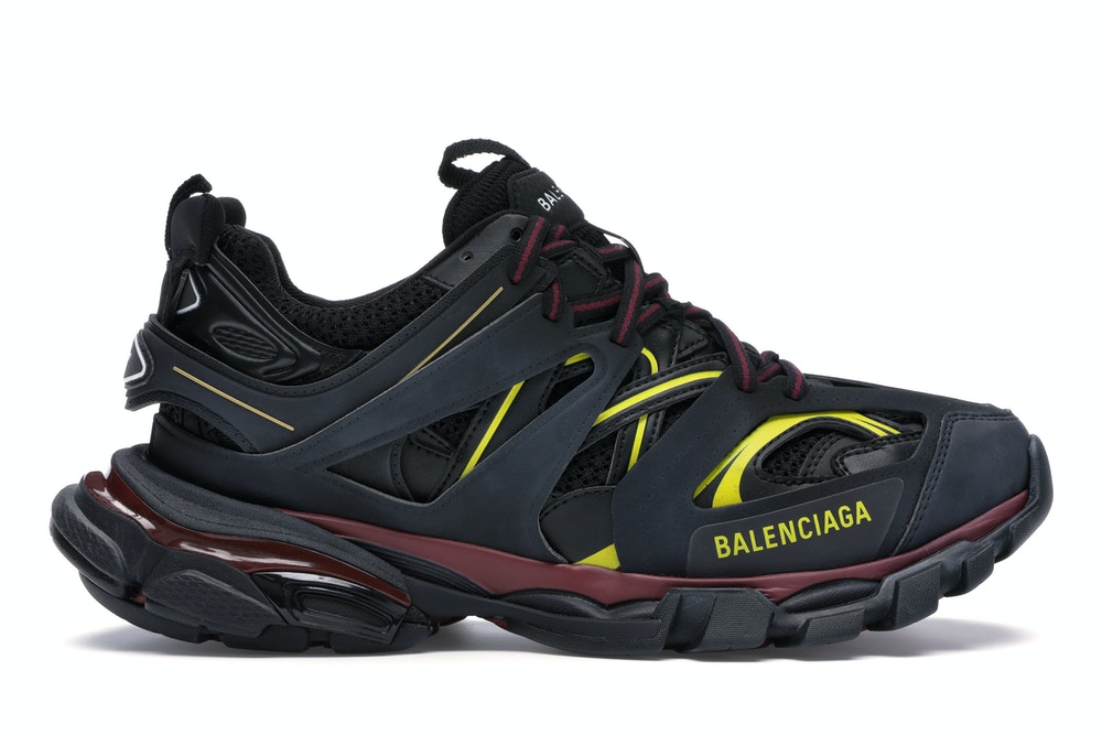 Ba*len*cia*ga track trainers black bordeaux