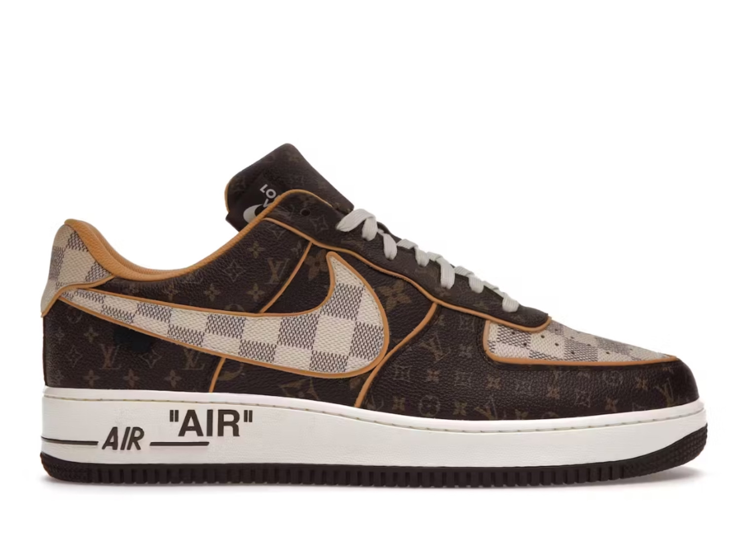 nike air force 1 low l**is V*t*n monogram brown damier azur