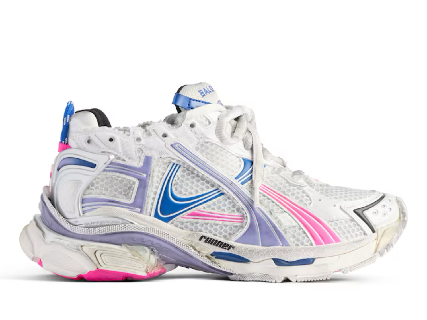 Ba*len*cia*ga runner lilac neon pink navy mesh